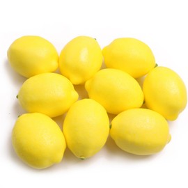 caiyjhao 9PCS Yellow Simulation Lemon Fake Fruit Lemon Realistic Lemon Ornaments Realistic Kitchen Table Fruit Ornaments Home Kitchen Ornaments Summer Fruit Party Photography Props