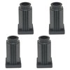 ITROLLE 4PCS Black Square Caster Socket Sleeve Plastic Caster Sleeve