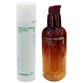 Innisfree Green Tea Hyaluronic Acid Mist (150ml) + Blossom Mushroom Vital Lotion / 이니스프리 그린티 히알루론산 미스트(150ml)+꽃송이버섯 바이탈 로션