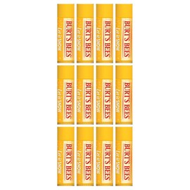 Burt's Bees Wintertime "Let Us Snow" Cera de abeja original con vitamina E y bálsamo labial de menta, 0.15 onzas, 12 unidades