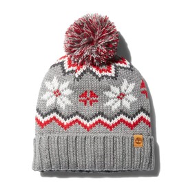 Timberland Women`s Sawyer Hill Fair Isle Beanie (as1, Alpha, one_Size, Standard, Grey(TB0A2NP7-C81)/R_W, One Size)