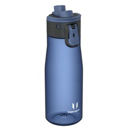 Super Sparrow Drinking Bottle 1 Litre - Tritan Water Bottle - BPA-Free - Ideal Sports Bottle - One-Click Quick Flow TouchGulp Drinking Bottles - Lightweight, Sustainable