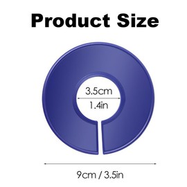 Closet Dividers for Hanging Clothes, 10 Pieces, Round Plastic Rack Labels, Clothing Size Markers