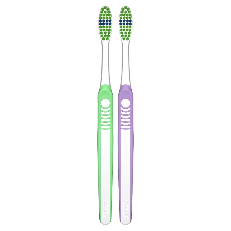 Oral-B Indicator Color Collection Toothbrushes, Medium, 2 Count
