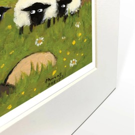 Thomas Joseph 'Highland Showdown' Mounted Print Sheep Art