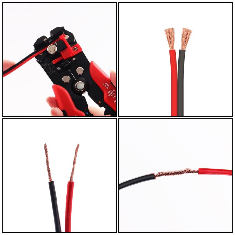 VIABRICO 18AWG 100FT Electrical Wire Cable 2 Conductors Red Black
