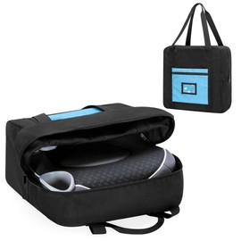 Teamoy Booster Seat Travel Bag for Airplane, Travel Bag of Toddler Booster Seat for Dining Chair, Booster Bushion Bag, Black
