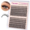 Yawamica Lash Clusters Wispy Eyelash Clusters Clear Band Cluster Eyelash
