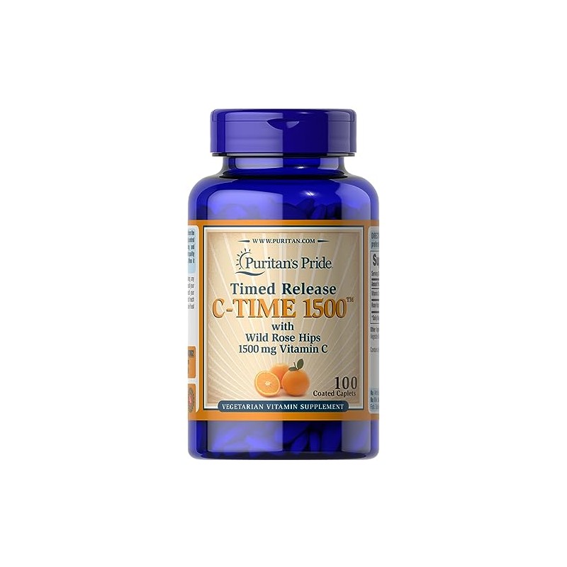 Puritan's Pride Vitamin C 1500 mg with Rose HIPS Caplets,