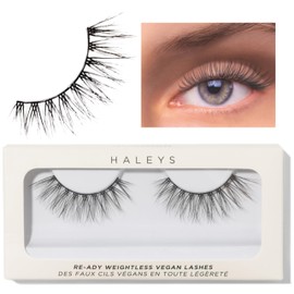 HALEYS Re-ady Weightless Vegan Lashes (Modernist), Lightweight & Comfortable All-Day Wear, Made with Synthetic Fiber, Reusable Strips, Easy to Apply, Cruelty-Free
