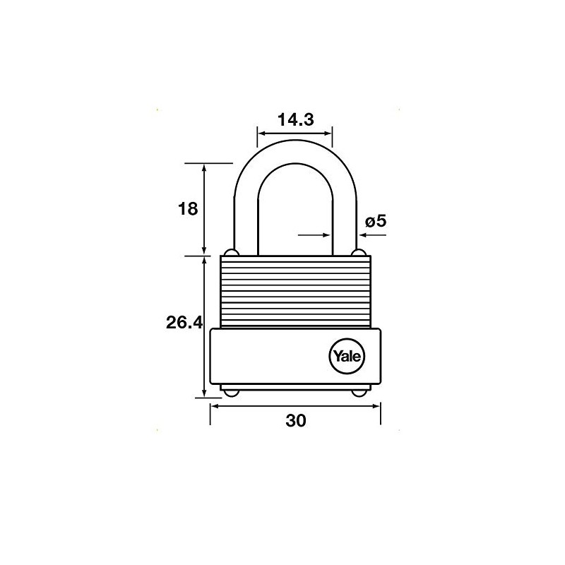 Yale 31mm Laminated Steel Padlock