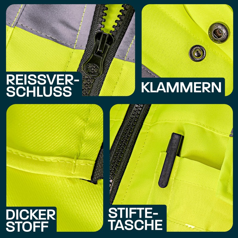 Professional Safety Vest / High Visibility Jacket / Fluorescent Yellow