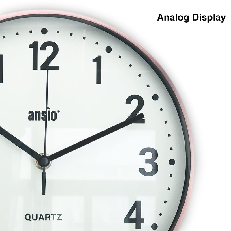 ANSIO Wall Clocks 10 inch/25.4cm For Living Room Modern, Large