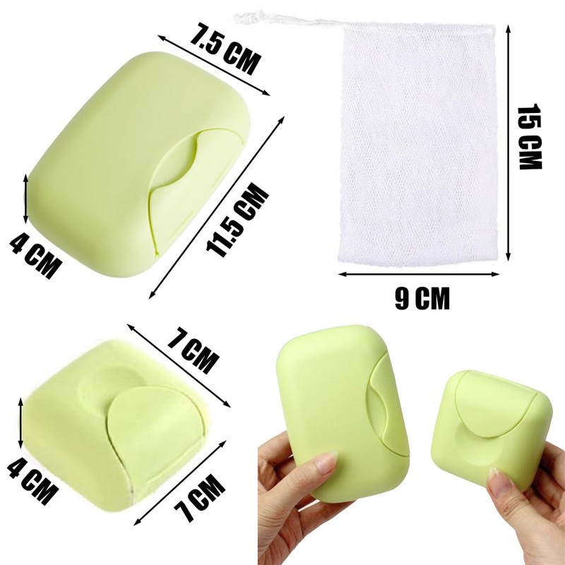 Lowats Portable Soap Container, Pack of 2 Soap Box, Travel