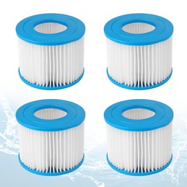 Pack of 4 Filter VI, Filter Cartridges VI for Pool Filter Pool Type VI Filter VI for Pool Replacement Whirlpools Filter Cartridges Accessories for Best-Way, Lay-Z-Spa Palm Springs Vegas