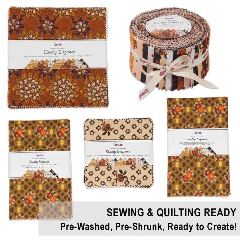 40 Pcs 5 x 5 inches Quilting Fabric Bundles Precut,