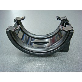 BLACK HALF ROUND 112MM GUTTERING FITTING(S) UNION JOINT BRACKET