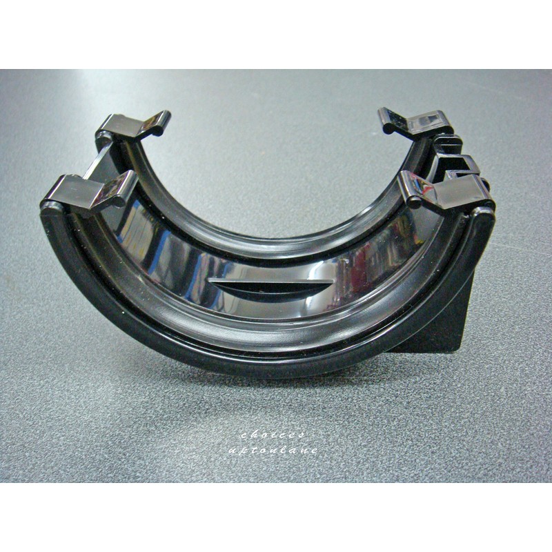 BLACK HALF ROUND 112MM GUTTERING FITTING(S) UNION JOINT BRACKET