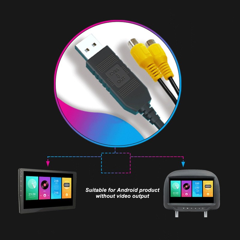 USB to CVBS Video Output Adapter HD Video Easy to