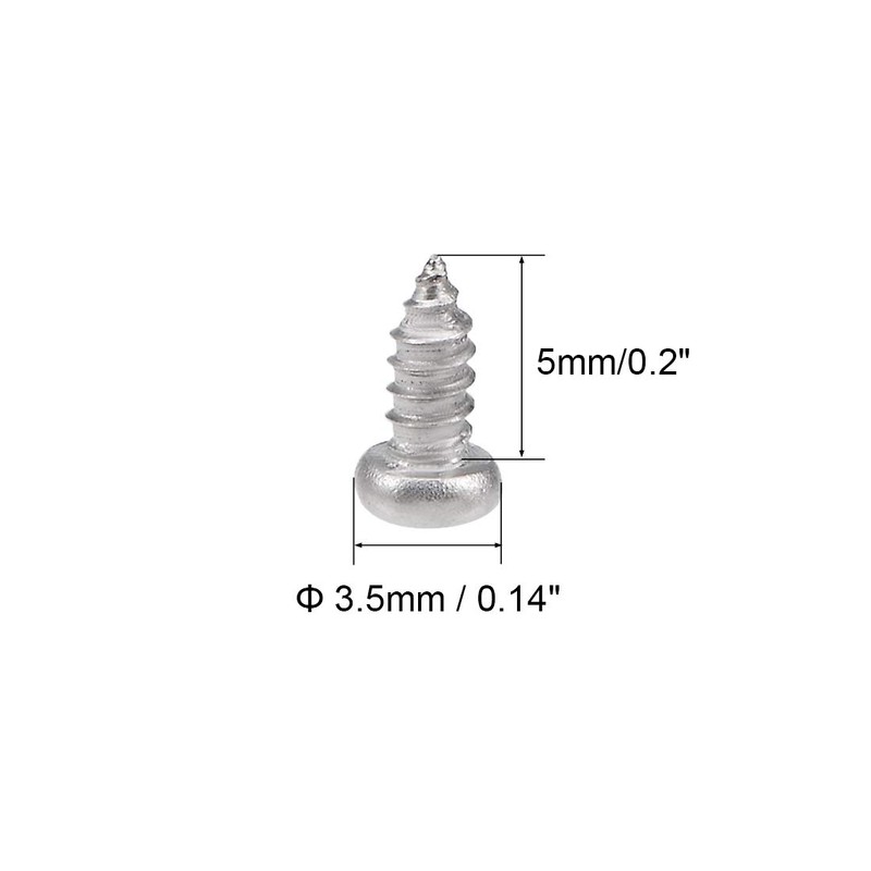 sourcing map Self-Tapping Screws Phillips Head 316 Stainless Steel Connection