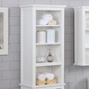 Alaterre Furniture Dorset Bathroom Hutch with Adjustable Shelves - Small