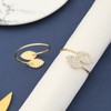 BSITSSS Pack of 12 Gold Napkin Rings, Leaves Napkin Ring,