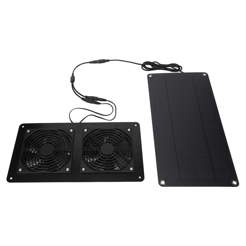 10W Solar Panel Powered Fan Efficient Fast Cooling Solar Powered