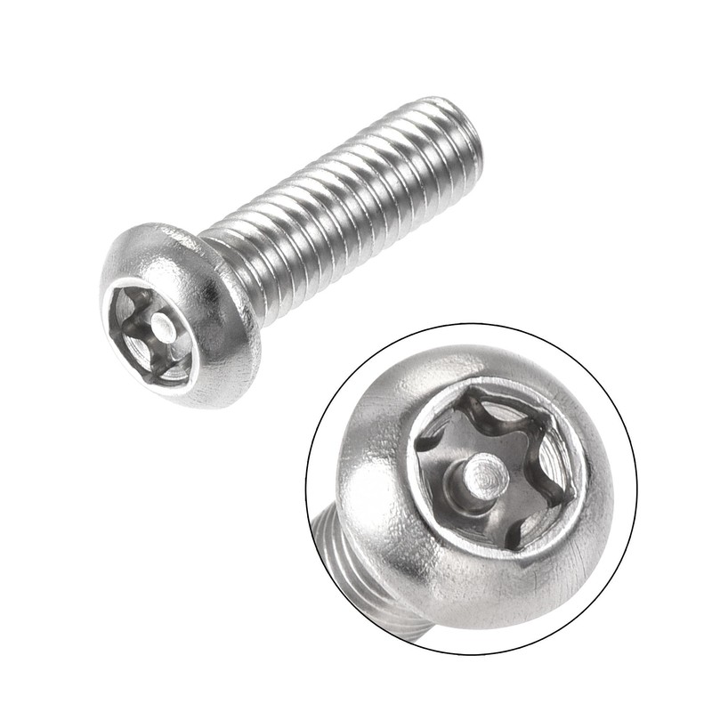 sourcing map M6x20mm Torx Security Machine Screw, 20pcs Pan Head