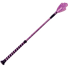 Jeffers Equine Glitter Hand Bat – 20 Inch Horse Riding Crop Stick with Black Grip Handle for Equestrian Training, Jumping, Dressage, Groundwork, Barrel, Rodeo, Trail, Tack, Horse Gear - Purple