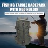 Fishing Tackle Backpack Large Capacity Portable Cylindrical Fishing Rod Bag