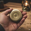 Antique Robert Frost Poem Compass-Pocket Compass w Leather Case