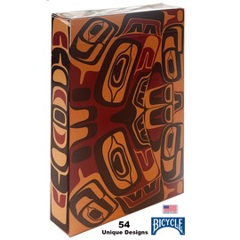 Unique Native American Artistic Playing Cards by Bicyle in Duwamish Haida Formline Style Rare Limited Edition 2nd Series.