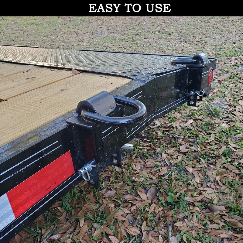 ANISUN 4Pcs Stake Pocket D Ring Trailer Stake Pocket Tie