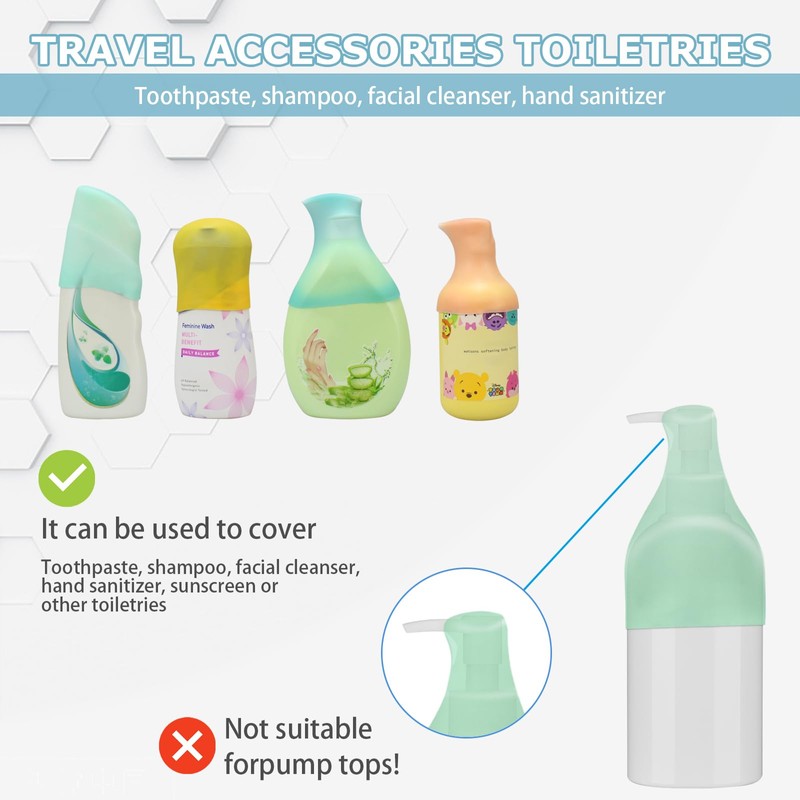 TRANOMOS 18 Pack Silicone Bottle Covers Travel Essentials for Women