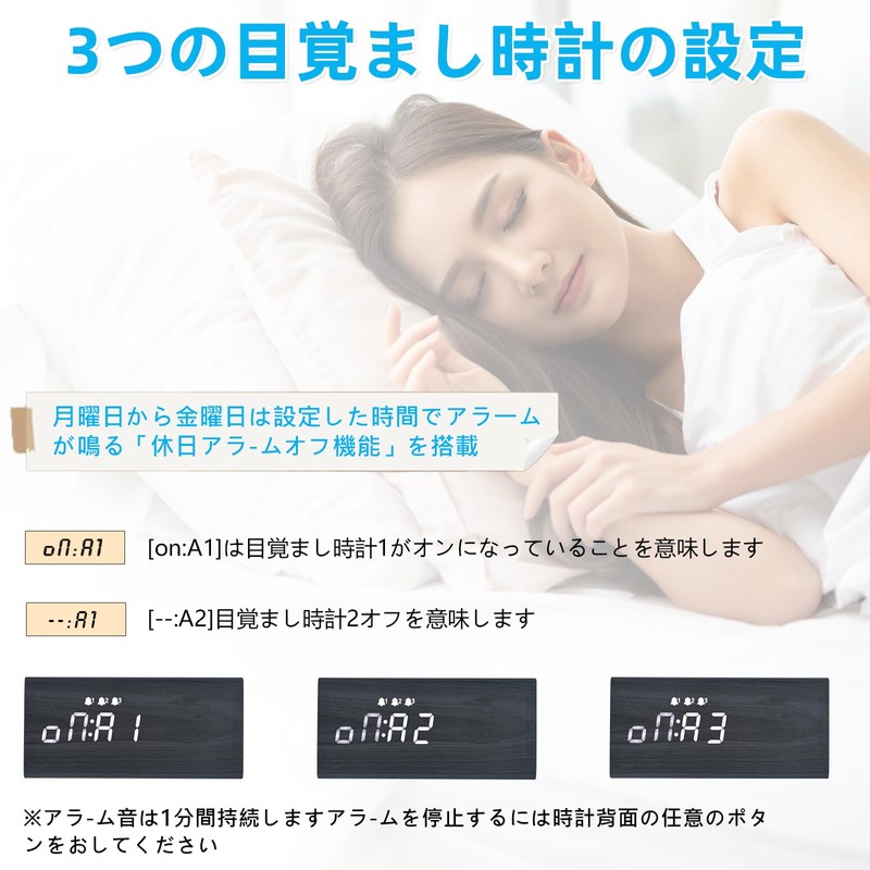 Alarm Clock, Alarm Clock, Speaker, Bluetooth 5.0, Qi Wireless Charger,