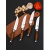MSY BIGSUNNY Steak Knife Set, 4-Piece, German Steel 5-Inch Blade,
