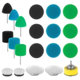 Polishing Sponge Set 25 mm Mini Polishing Pads 20-Piece Kit, Detail Polisher Pad Buffing Pad for Cordless Screwdriver Car Polishing Pads for Small Surfaces Detail Polishing and Grinding