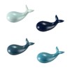 Mikinona 2pcs Unique Chopstick Pillow Ceramic Whale Shape Chopsticks Rest