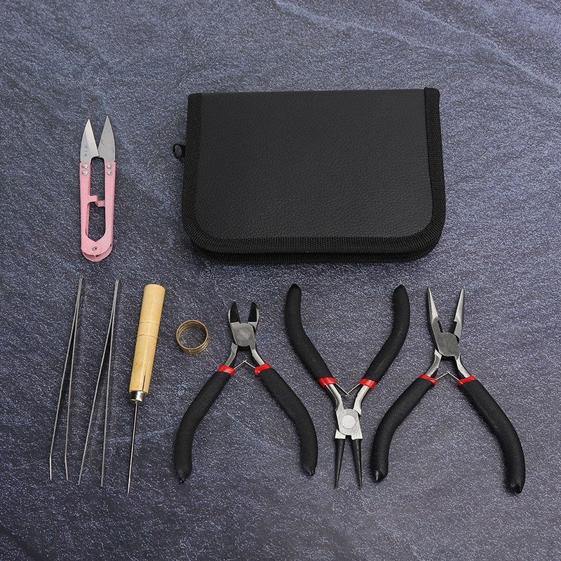 8pcs Jewelry Tools DIY Jewelry Making Pliers Scissors Cutter Tweezers