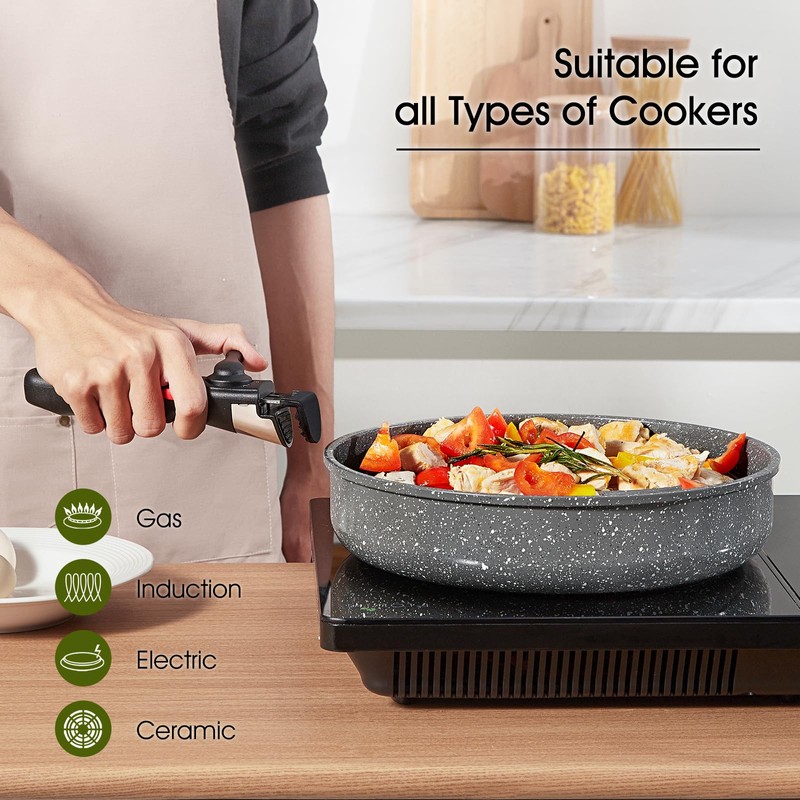 ROSSETTO 7pcs Pots and Pans Set Non Stick from France,