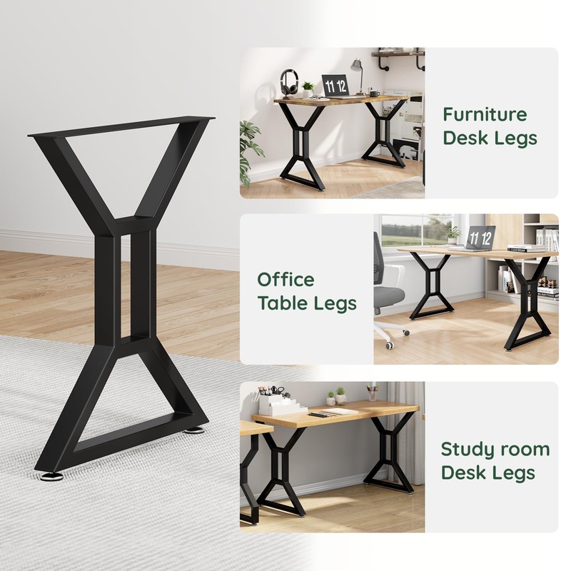 Glastined Metal Table Legs 24" H x 28" W Furniture