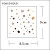 10 Sheets Star Tattoos Gold and Silver Tattoos Festival Party