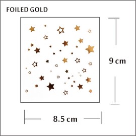10 Sheets Star Tattoos Gold and Silver Tattoos Festival Party Make Up F10 x 10