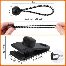 Axlksia Tarp Clips Heavy Duty Lock Grip, 20 Pack Tarp Clamps, Shade Cloth Clips Fasteners, Pool Awning Cover Bungee Cords Clips, Car Cover Clamp