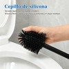 Cepillo para baño, 4PCS Escobilla de Inodoro, Silicona