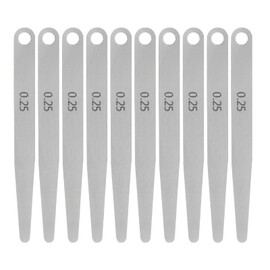 QUARKZMAN Feeler Gauge 0.25 mm Thickness Gauge 65MN Steel Metric Gap Measuring Tool Single Blade Pack of 10