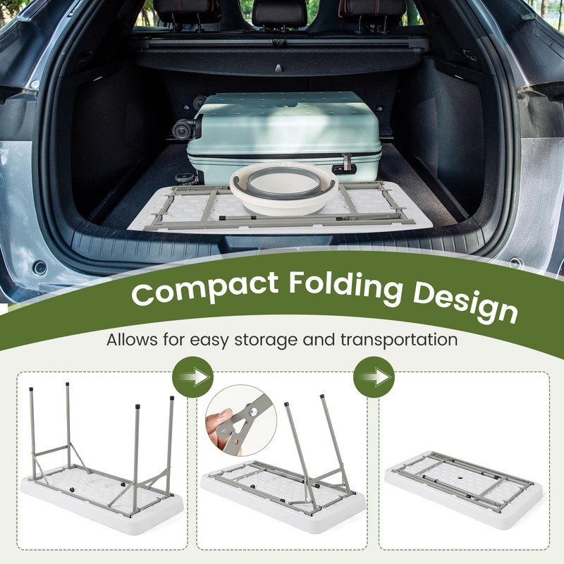 KOTEK Folding Ice Cooler Table, 4 FT Portable Ice Table