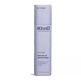 ATTITUDE ATTITUDE Oceanly Face Serum Bar, Made in Canada, EWG Verified, Plastic-free, Plant and Mineral-Based Ingredients, Vegan Skin Care Products, PHYTO AGE, Unscented, 30 grams