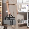 LUXJA Large 2 Layers Sewing Organizer Bag with 5 Detachable