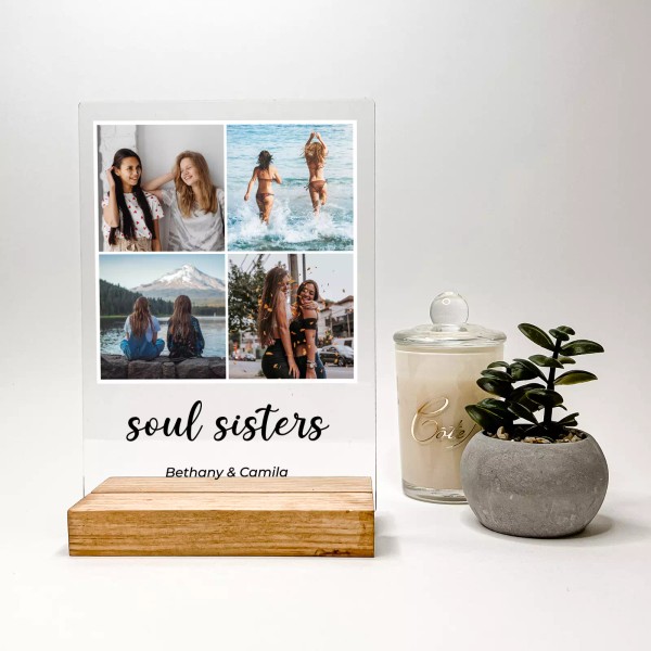 Mirror Mania Designs Personalized 4 Images Custom Collage Picture Frame,